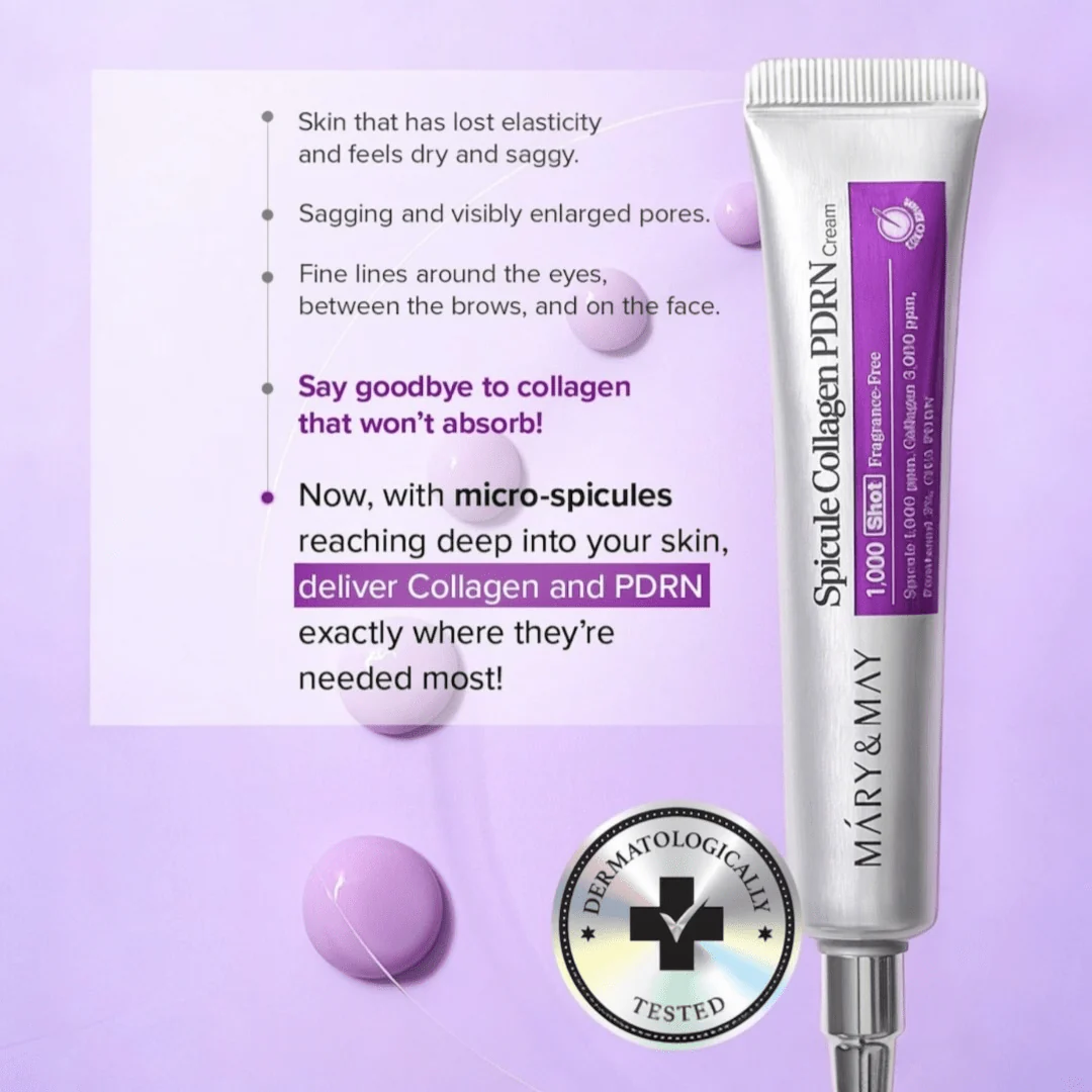 MARY & MAY Spicule Collagen PDRN Cream 15g - Image 3