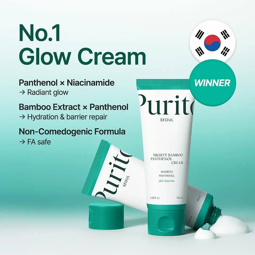 PURITO SEOUL Mighty Bamboo Panthenol Cream 100ml - Image 3